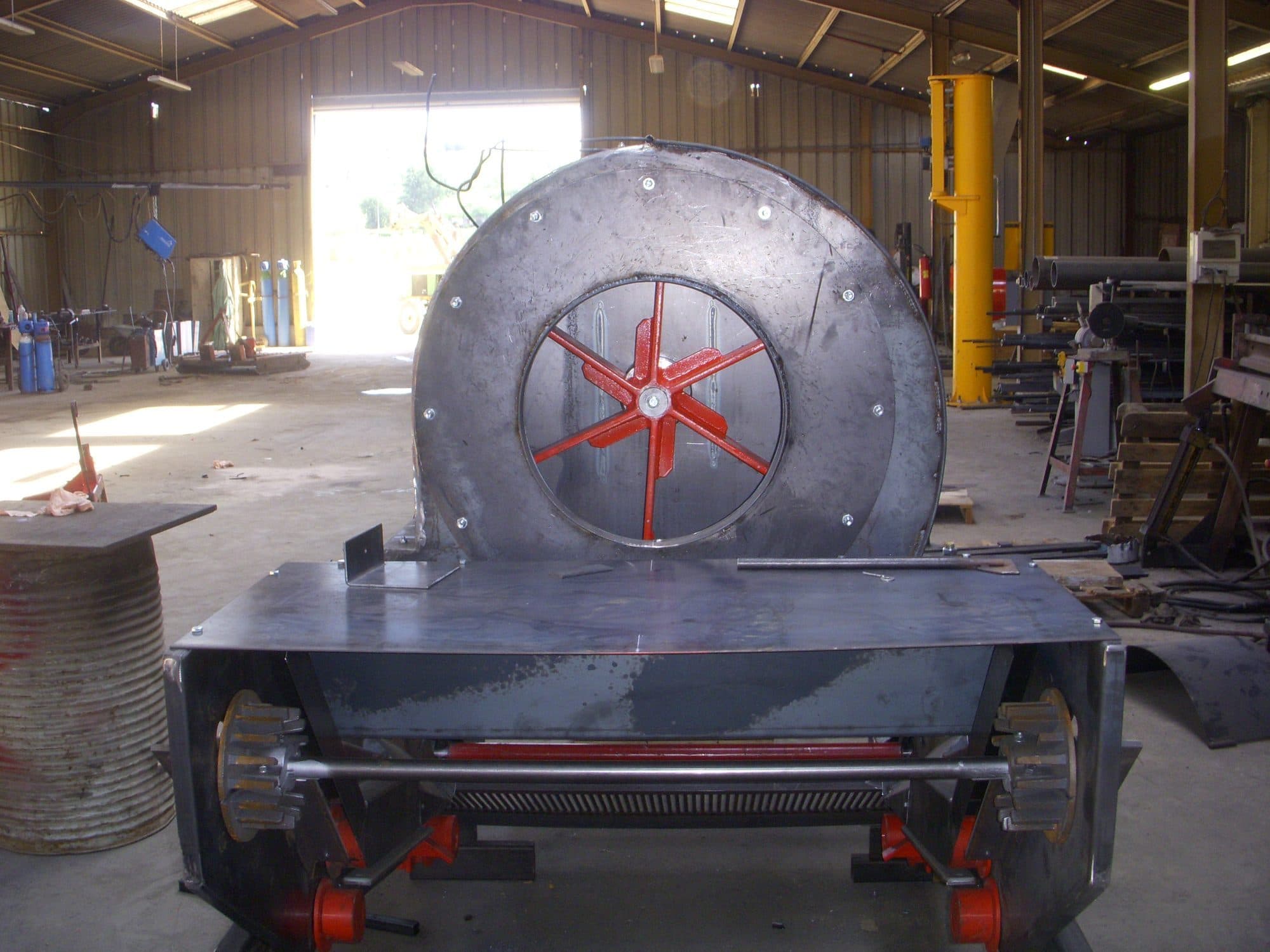 Soufflerie en cours de fabrication